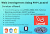 build a full stack laravel website with database and rest API