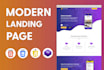 create modern responsive html landing page design