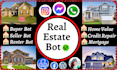 build real estate seller, buyer, renter chatbot using manychat bot