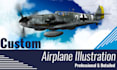 make a realistic digital illustration of an airplane