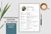 design modern editable resume or CV in word and PDF