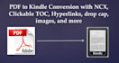 manually convert PDF to kindle with clickable toc etc