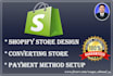 design shopify website or shopify store design