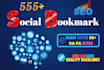 do 555 plus social bookmarking manually white hat SEO backlink service