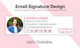 design clickable HTML email signature for  gmail, outlook, mac etc