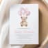 design pink teddy bear baby shower invitation printable
