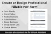 create or design professional fillable PDF form