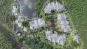 3d render architectural site plan and real estate plan