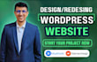 create wordpress website design, development on namecheap, godaddy, bluehost