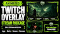 design animated twitch and kick overlay stream package with logo