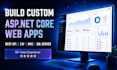 build custom asp dot net core web app, api, c sharp, sql