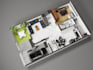 3d interior floor plan in 24 hours with corona rendering