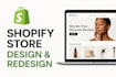 do shopify store design and redesign shopify  dropshipping store