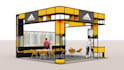 create 3d trade booth, exhibition stand, stall, booth, kiosk