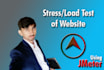 perform stress and load test using jmeter