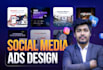 design creative social media post, facebook ads, meta ad images
