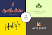 design premium, minimalist, lettermark and wordmark logo