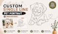 create a custom single line pet portrait from your photo