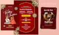 design indian e wedding card with doddle
