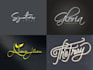 design hand drawn signature and cursive logo