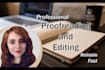 proofread and edit chapters or entire fiction manuscript