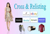 your poshmark, mercari, shopify product cross listing and relisting