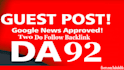 do off page link building on da 92 site