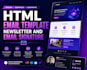 design HTML email template newsletter and email signature