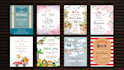 do a custom invitation card design for birthdays and baby shower