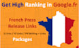 make links from the french press release sites