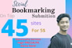 submit your website 45 high PR bookmarking sites drive traffic