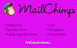 connect your website with mailchimp and other email marketing platforms
