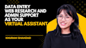 do data entry, web research and admin support as your VA