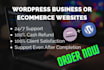 design business and ecommerce wordpress website