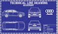 make technical line drawings, blueprints, and 2d vector art