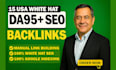 do 15 white hat da95 USA SEO backlinks link building service