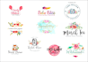 design beautiful watercolor feminine logo