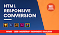 convert psd to html, xd to html, figma to html responsive