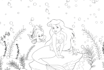 do line art for kids coloring book page