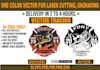 make logo, image one color vector for laser cutting, engraving and line art