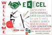 do excel data entry, data collection job very fast