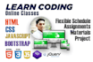 teach you html,css, jquery, bootstrap, online coding lessons