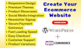 create ecommerce website, wordpress ecommerce website, online store, woocommerce