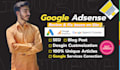 design google adsense approval website and write 16 articles