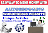 create an automated website called auto blogging