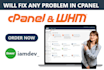 install cpanel on your vps or dedicated and fix any problem