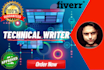 do technical writing on software development and IT issues