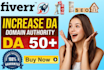 increase domain authority moz da 50 plus with high quality backlinks