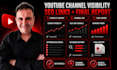 support youtube channel visibility with SEO links and final report