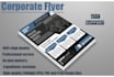 design professional trifold brochure and corporate flyer